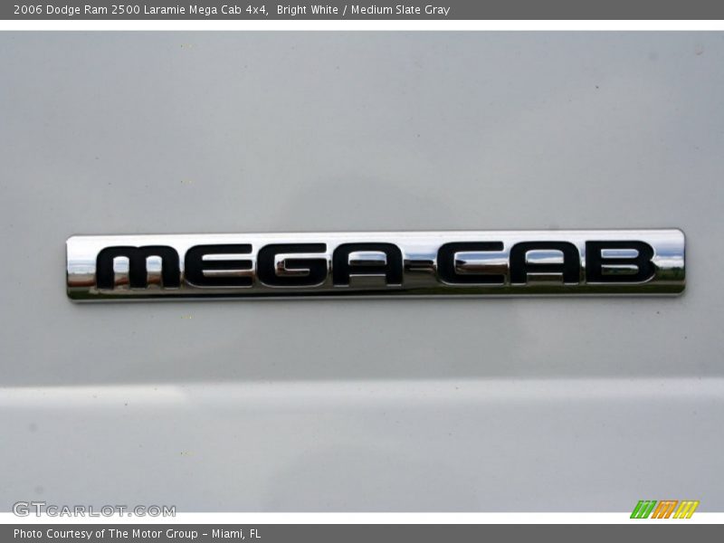 Bright White / Medium Slate Gray 2006 Dodge Ram 2500 Laramie Mega Cab 4x4