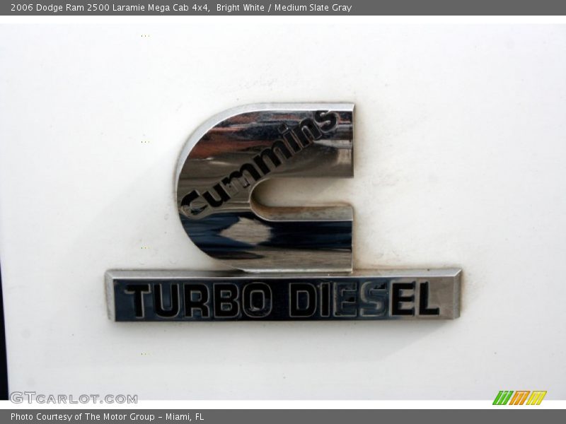 Bright White / Medium Slate Gray 2006 Dodge Ram 2500 Laramie Mega Cab 4x4