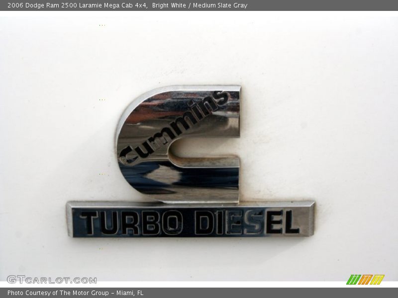 Bright White / Medium Slate Gray 2006 Dodge Ram 2500 Laramie Mega Cab 4x4