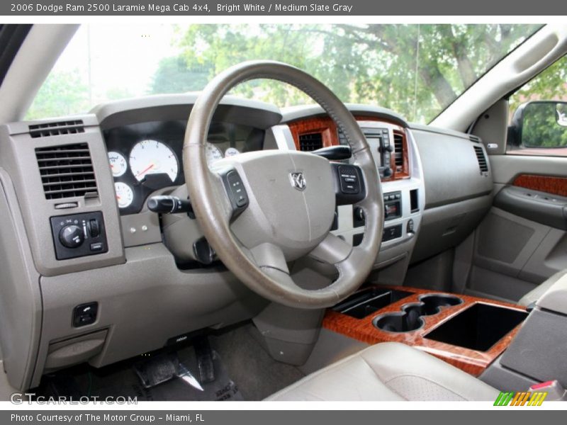 Bright White / Medium Slate Gray 2006 Dodge Ram 2500 Laramie Mega Cab 4x4