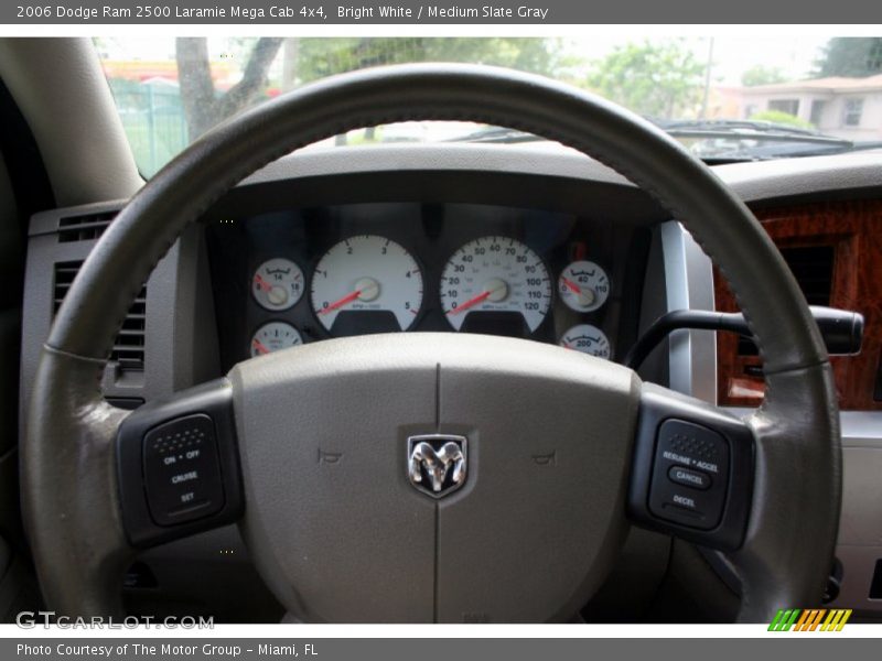 Bright White / Medium Slate Gray 2006 Dodge Ram 2500 Laramie Mega Cab 4x4