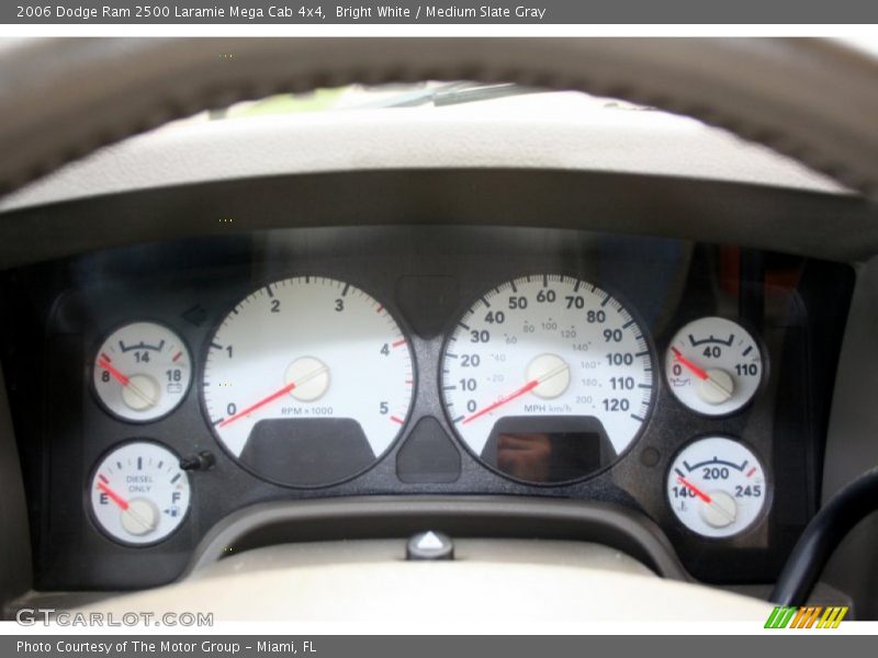 Bright White / Medium Slate Gray 2006 Dodge Ram 2500 Laramie Mega Cab 4x4