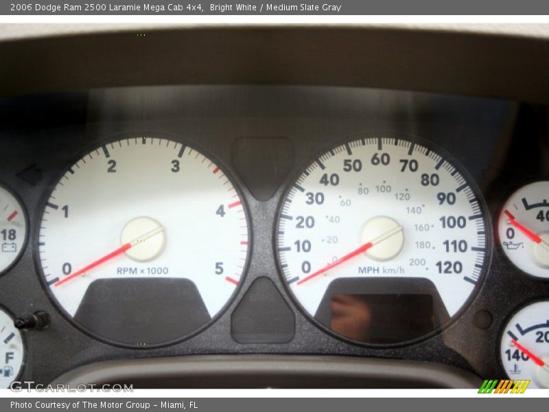 Bright White / Medium Slate Gray 2006 Dodge Ram 2500 Laramie Mega Cab 4x4