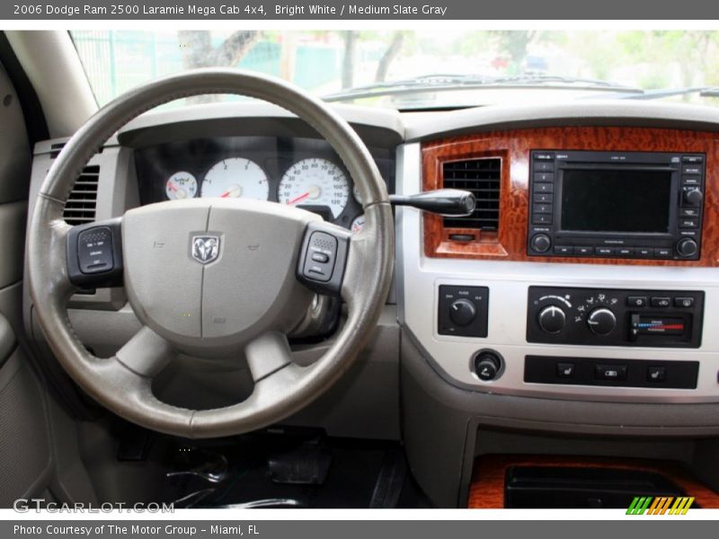 Bright White / Medium Slate Gray 2006 Dodge Ram 2500 Laramie Mega Cab 4x4
