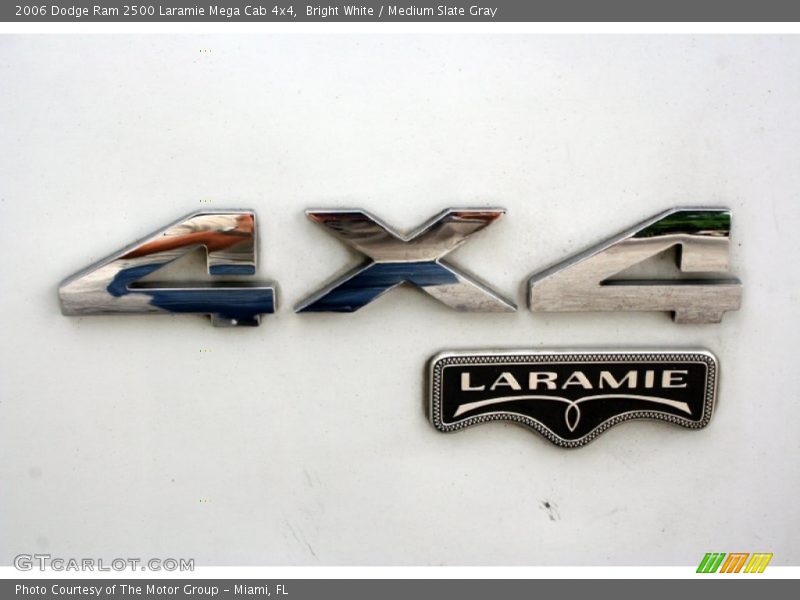 Bright White / Medium Slate Gray 2006 Dodge Ram 2500 Laramie Mega Cab 4x4
