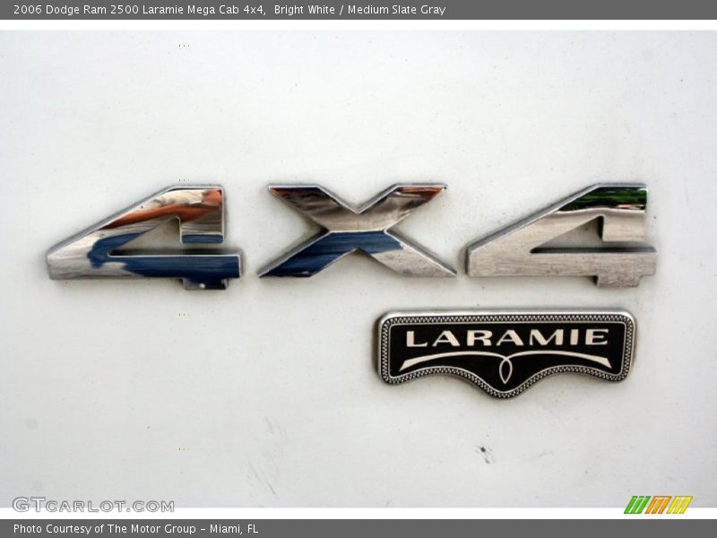 Bright White / Medium Slate Gray 2006 Dodge Ram 2500 Laramie Mega Cab 4x4