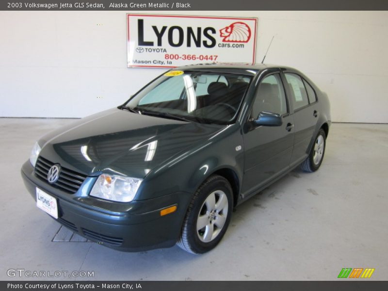 Alaska Green Metallic / Black 2003 Volkswagen Jetta GLS Sedan