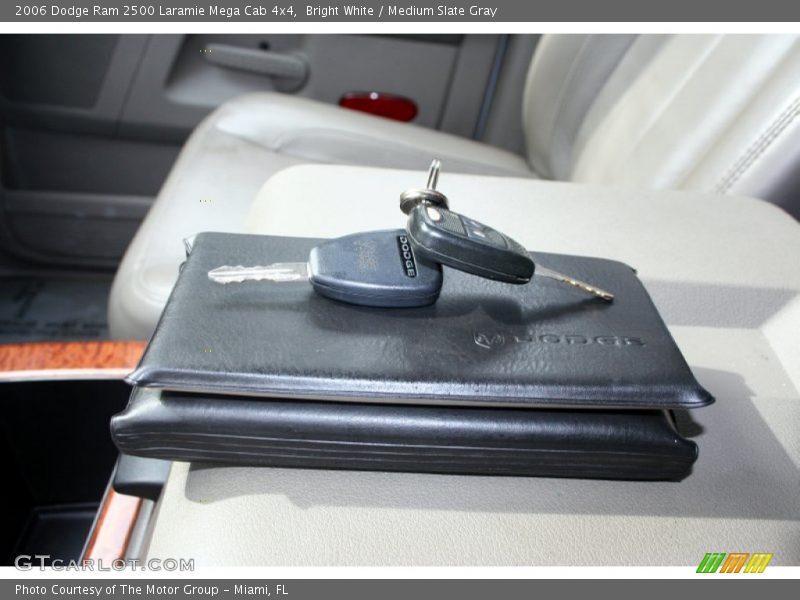 Bright White / Medium Slate Gray 2006 Dodge Ram 2500 Laramie Mega Cab 4x4