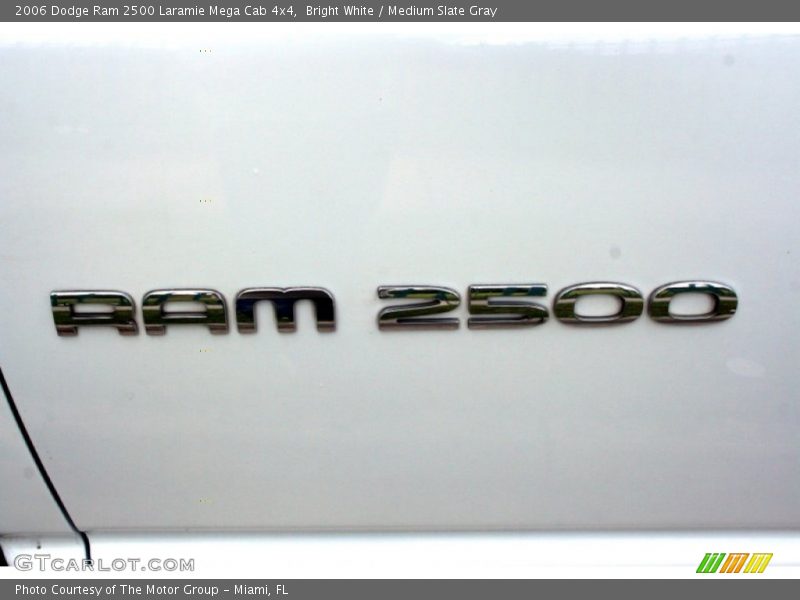 Bright White / Medium Slate Gray 2006 Dodge Ram 2500 Laramie Mega Cab 4x4