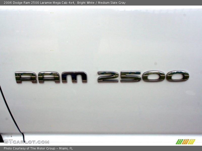 Bright White / Medium Slate Gray 2006 Dodge Ram 2500 Laramie Mega Cab 4x4