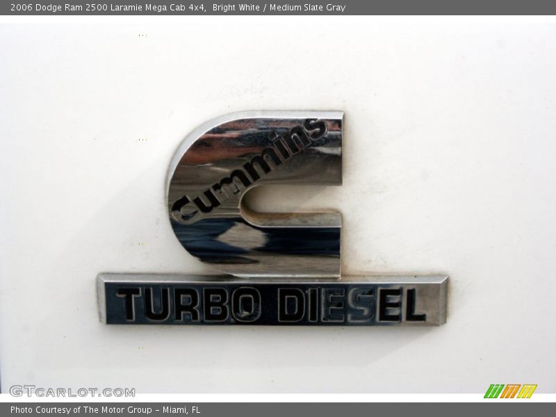 Bright White / Medium Slate Gray 2006 Dodge Ram 2500 Laramie Mega Cab 4x4