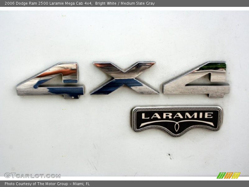 Bright White / Medium Slate Gray 2006 Dodge Ram 2500 Laramie Mega Cab 4x4