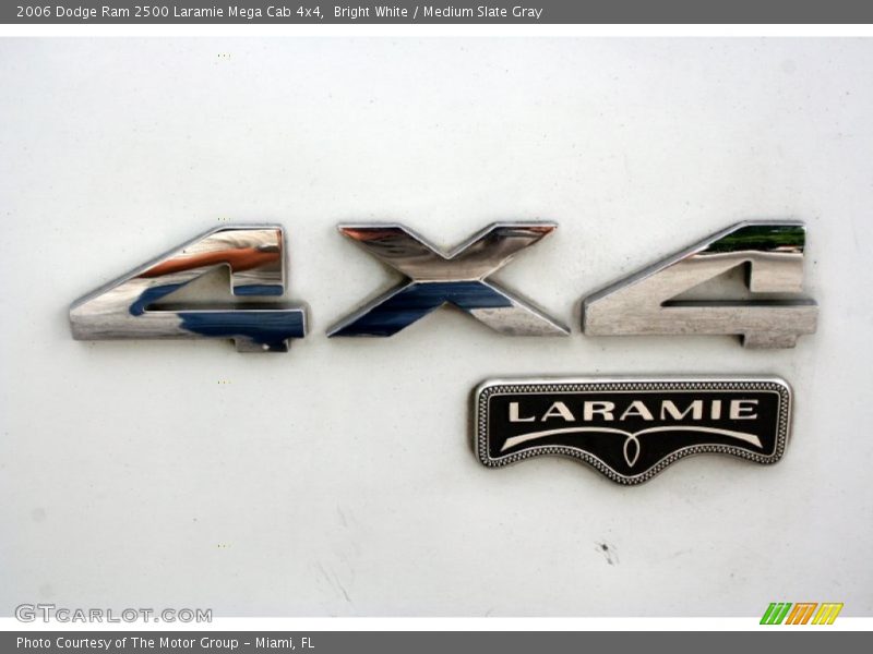 Bright White / Medium Slate Gray 2006 Dodge Ram 2500 Laramie Mega Cab 4x4