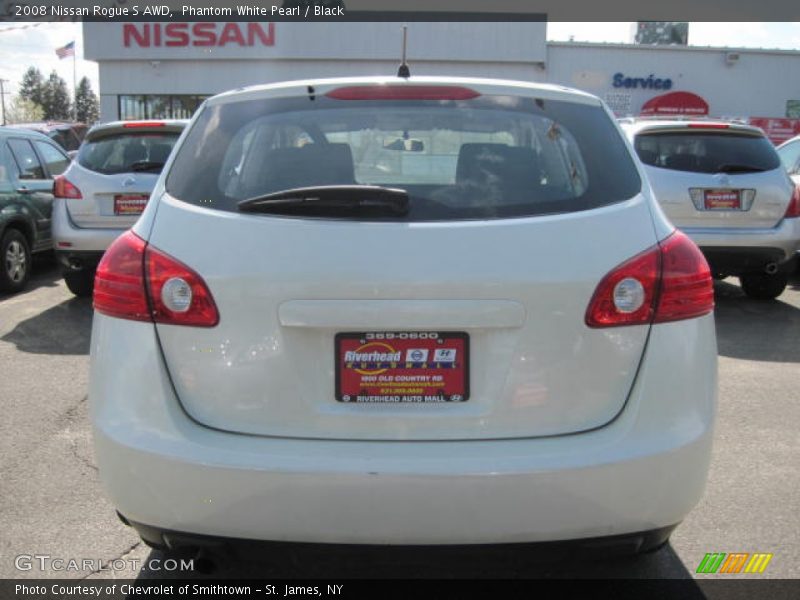 Phantom White Pearl / Black 2008 Nissan Rogue S AWD