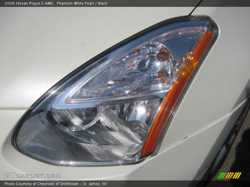 Phantom White Pearl / Black 2008 Nissan Rogue S AWD