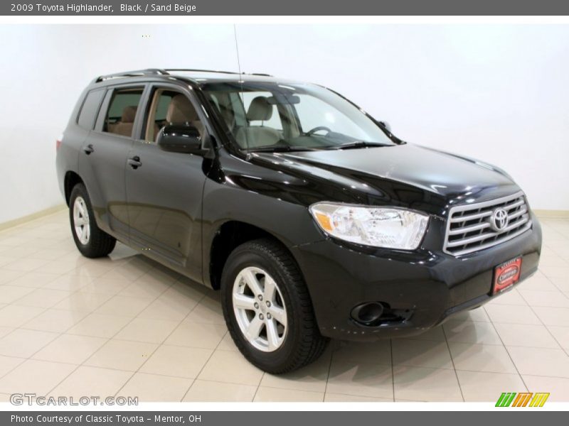 Black / Sand Beige 2009 Toyota Highlander