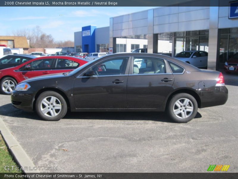 Mocha Bronze Metallic / Neutral Beige 2008 Chevrolet Impala LS