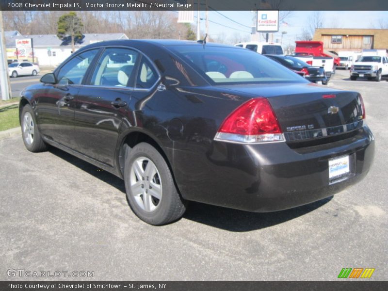 Mocha Bronze Metallic / Neutral Beige 2008 Chevrolet Impala LS