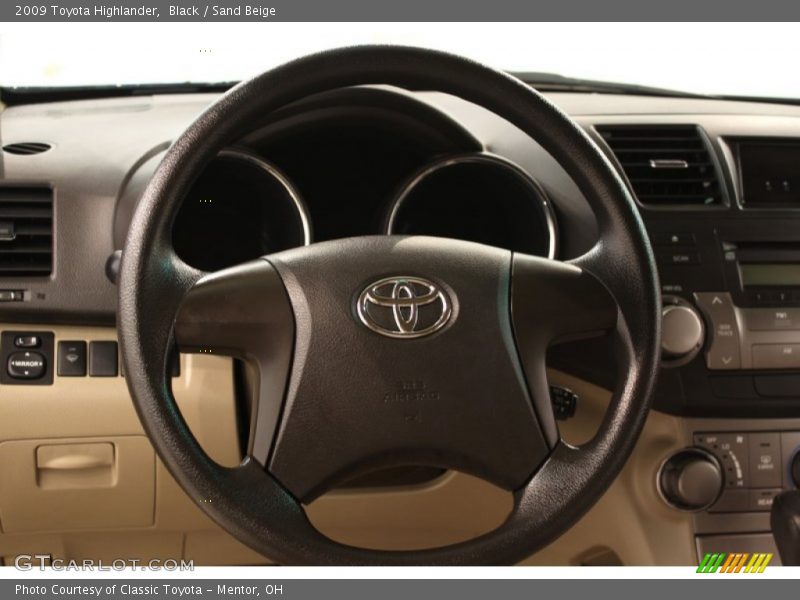 Black / Sand Beige 2009 Toyota Highlander