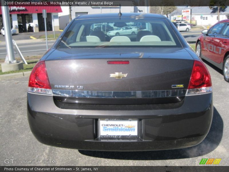 Mocha Bronze Metallic / Neutral Beige 2008 Chevrolet Impala LS
