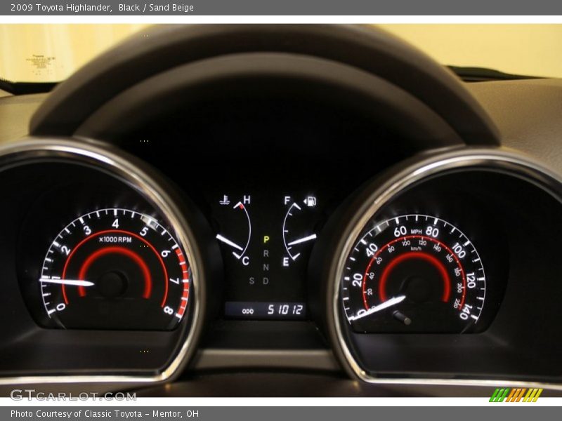 Black / Sand Beige 2009 Toyota Highlander