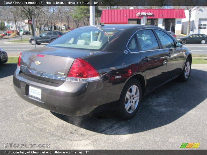 Mocha Bronze Metallic / Neutral Beige 2008 Chevrolet Impala LS