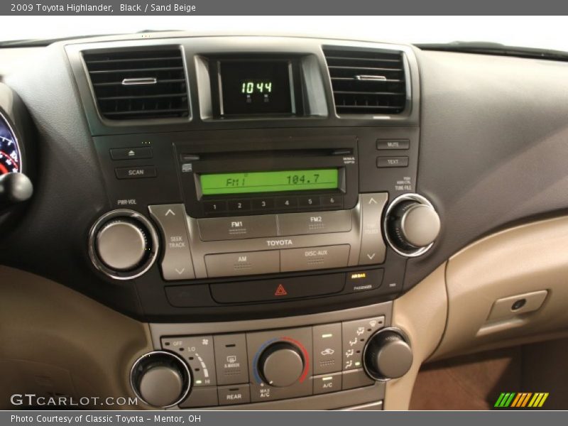 Controls of 2009 Highlander 