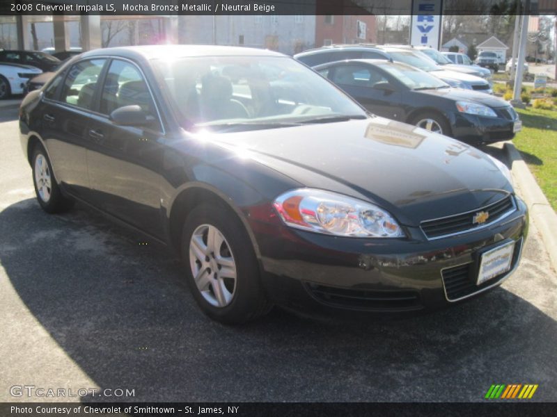 Mocha Bronze Metallic / Neutral Beige 2008 Chevrolet Impala LS