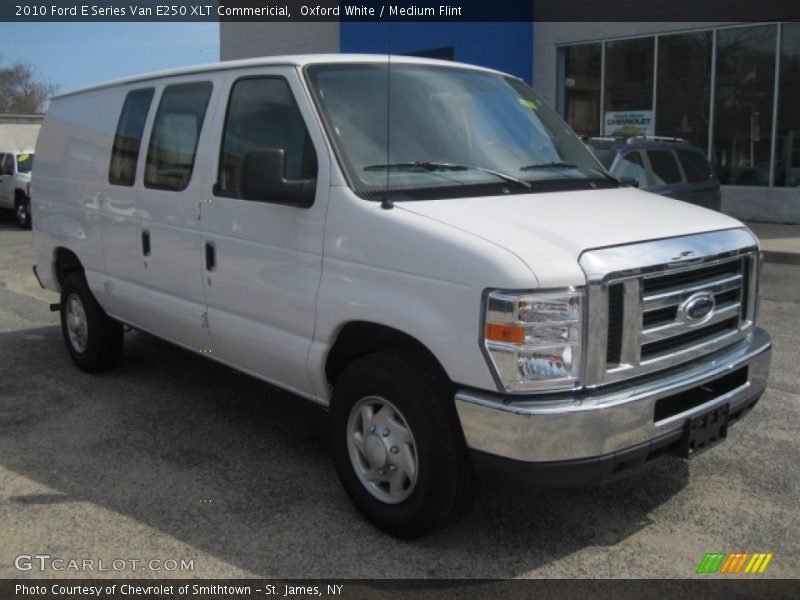 Oxford White / Medium Flint 2010 Ford E Series Van E250 XLT Commericial