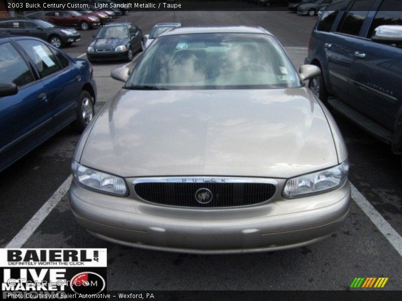 Light Sandrift Metallic / Taupe 2003 Buick Century Custom