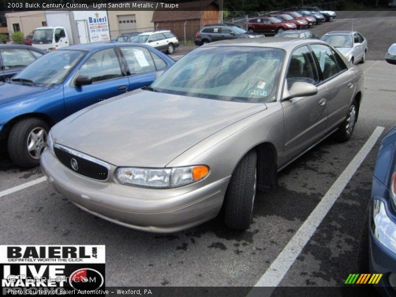 Light Sandrift Metallic / Taupe 2003 Buick Century Custom