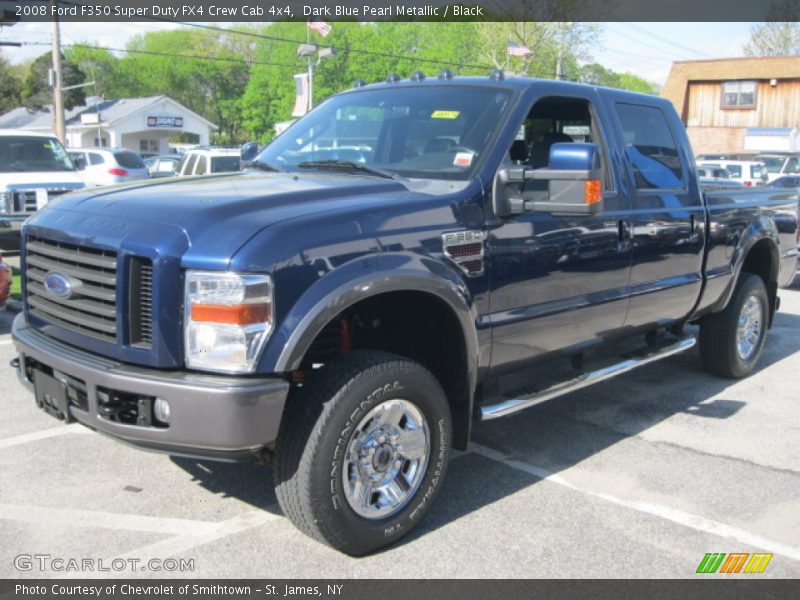 Dark Blue Pearl Metallic / Black 2008 Ford F350 Super Duty FX4 Crew Cab 4x4