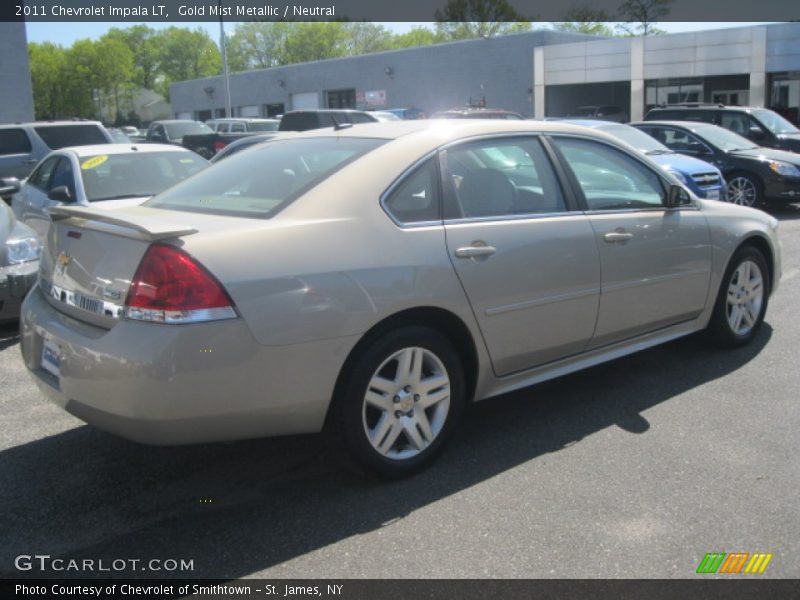 Gold Mist Metallic / Neutral 2011 Chevrolet Impala LT