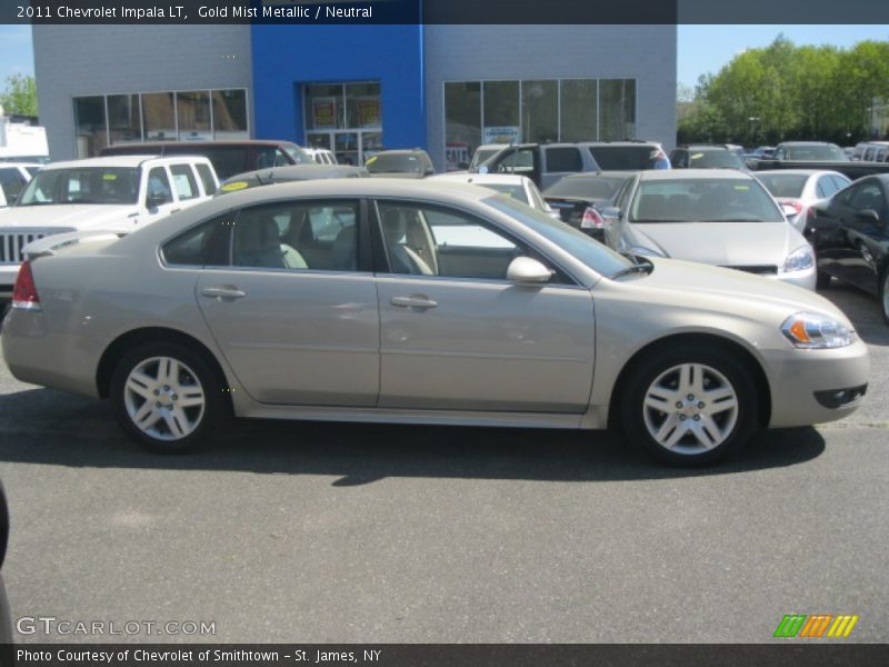 Gold Mist Metallic / Neutral 2011 Chevrolet Impala LT
