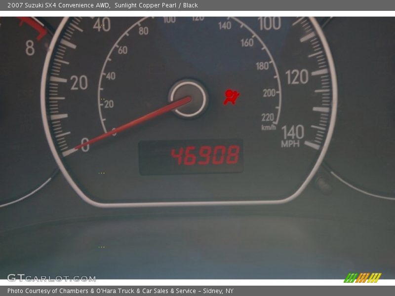 Sunlight Copper Pearl / Black 2007 Suzuki SX4 Convenience AWD