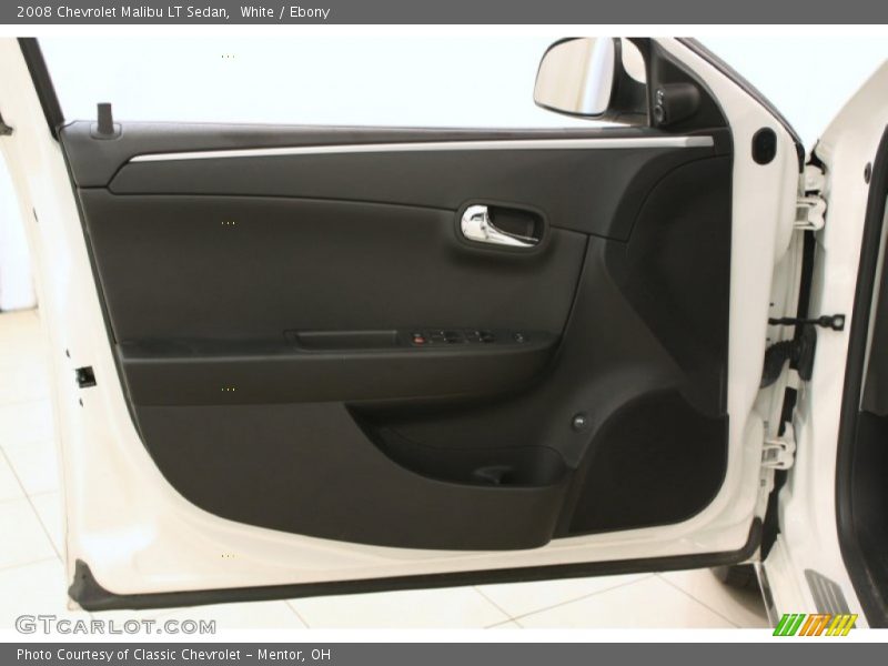 White / Ebony 2008 Chevrolet Malibu LT Sedan
