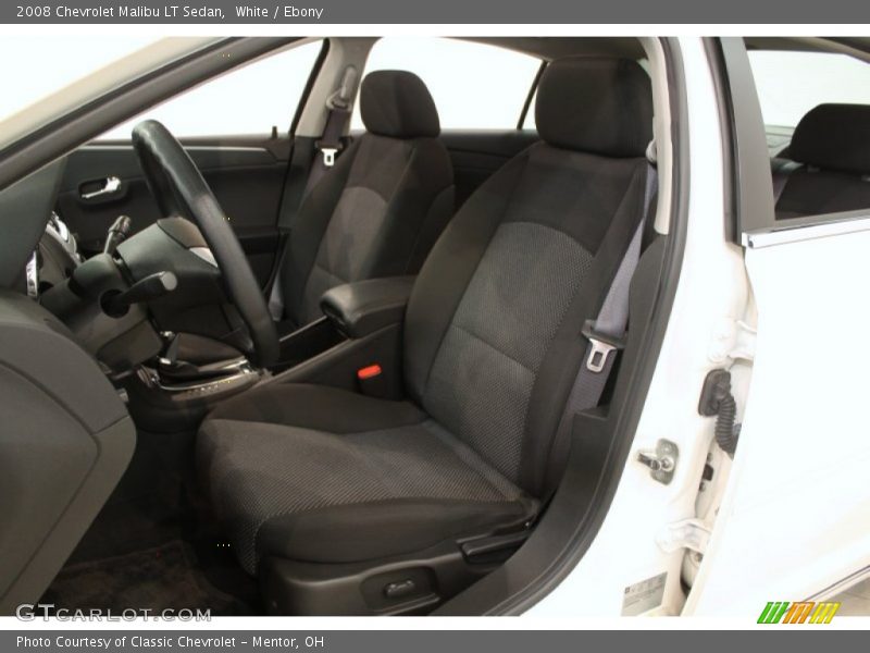 White / Ebony 2008 Chevrolet Malibu LT Sedan