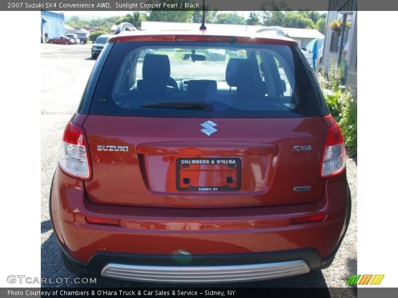 Sunlight Copper Pearl / Black 2007 Suzuki SX4 Convenience AWD