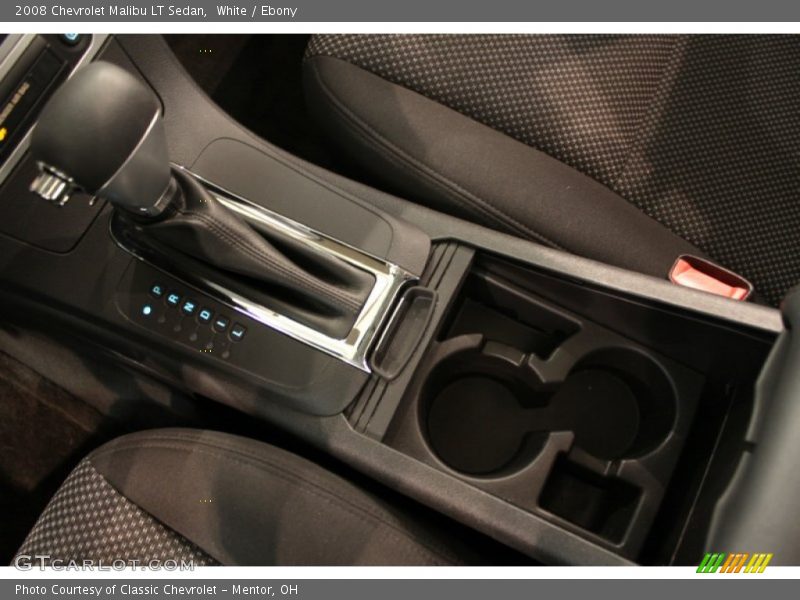 White / Ebony 2008 Chevrolet Malibu LT Sedan