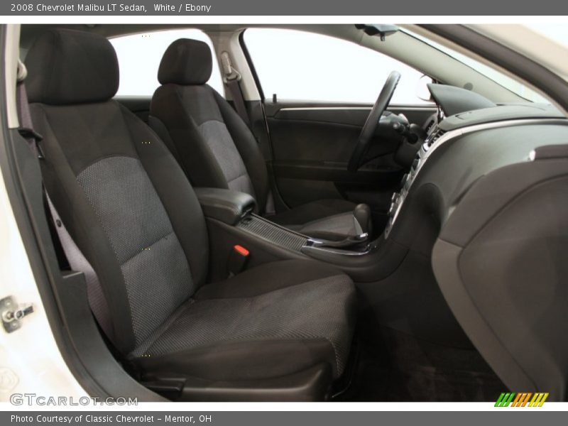 White / Ebony 2008 Chevrolet Malibu LT Sedan