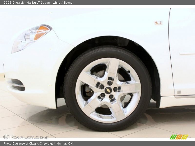 White / Ebony 2008 Chevrolet Malibu LT Sedan