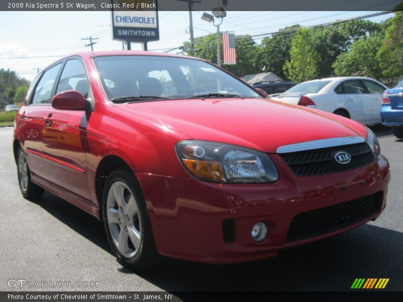 Classic Red / Black 2008 Kia Spectra 5 SX Wagon