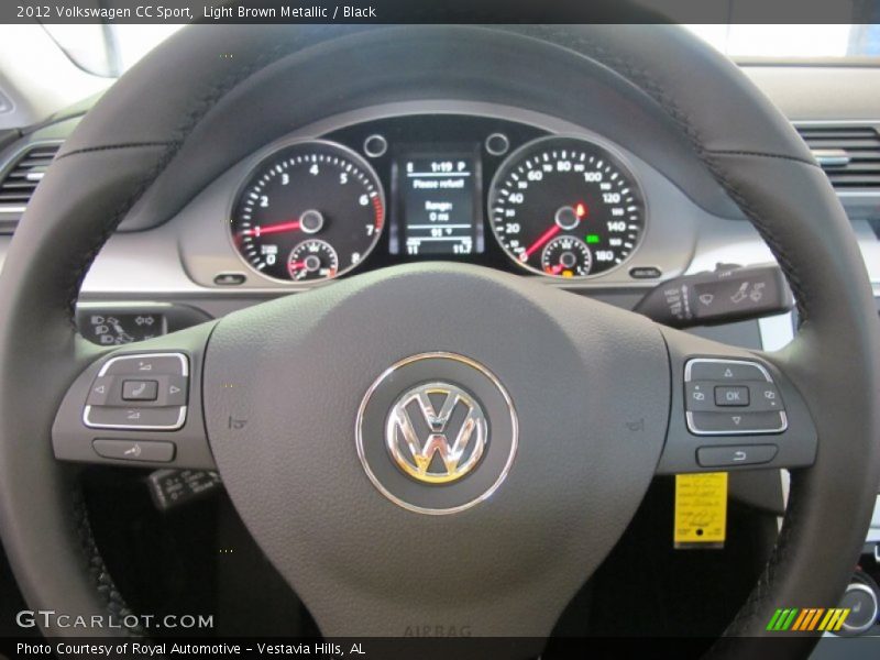 Light Brown Metallic / Black 2012 Volkswagen CC Sport