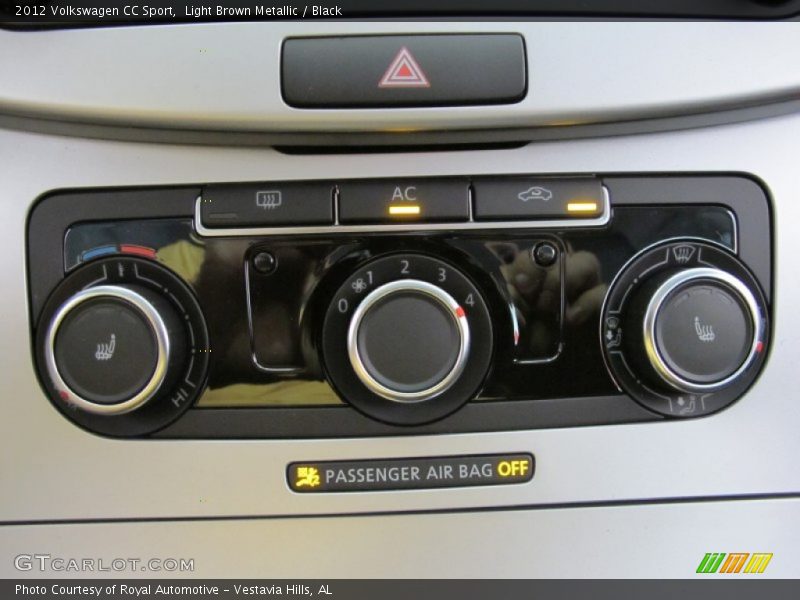 Light Brown Metallic / Black 2012 Volkswagen CC Sport