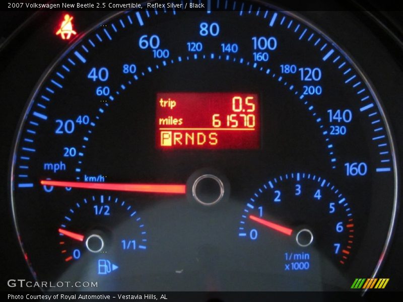 Reflex Silver / Black 2007 Volkswagen New Beetle 2.5 Convertible