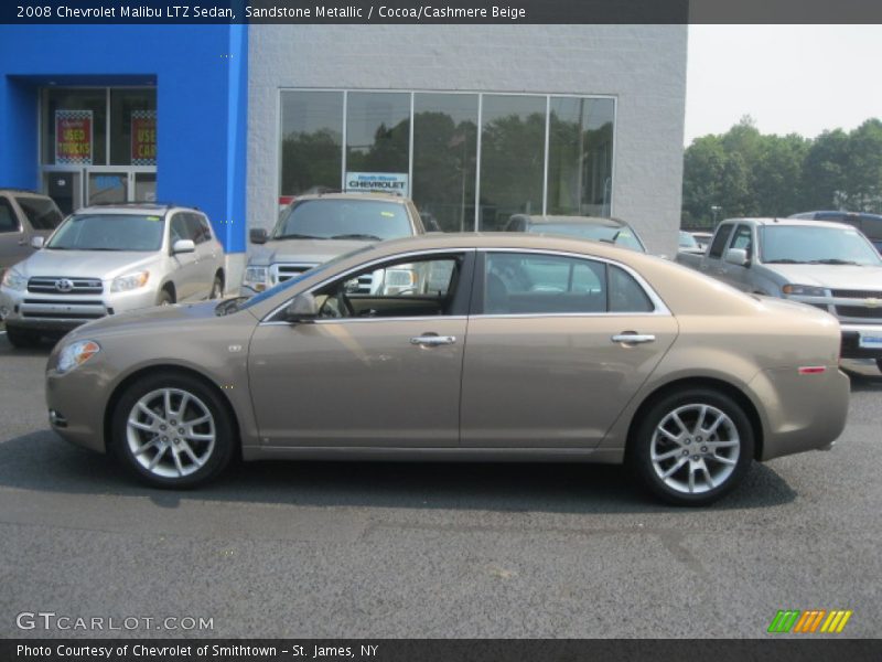 Sandstone Metallic / Cocoa/Cashmere Beige 2008 Chevrolet Malibu LTZ Sedan