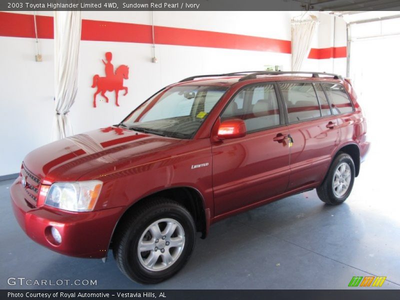 Sundown Red Pearl / Ivory 2003 Toyota Highlander Limited 4WD