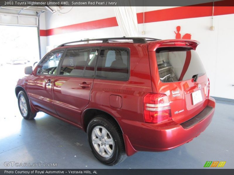 Sundown Red Pearl / Ivory 2003 Toyota Highlander Limited 4WD