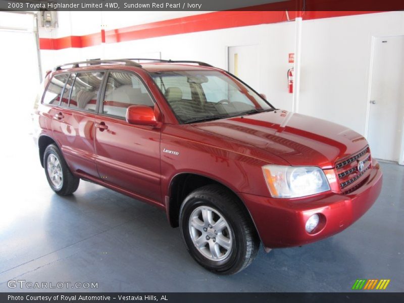 Sundown Red Pearl / Ivory 2003 Toyota Highlander Limited 4WD