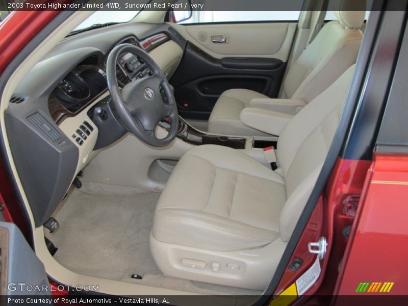 Sundown Red Pearl / Ivory 2003 Toyota Highlander Limited 4WD